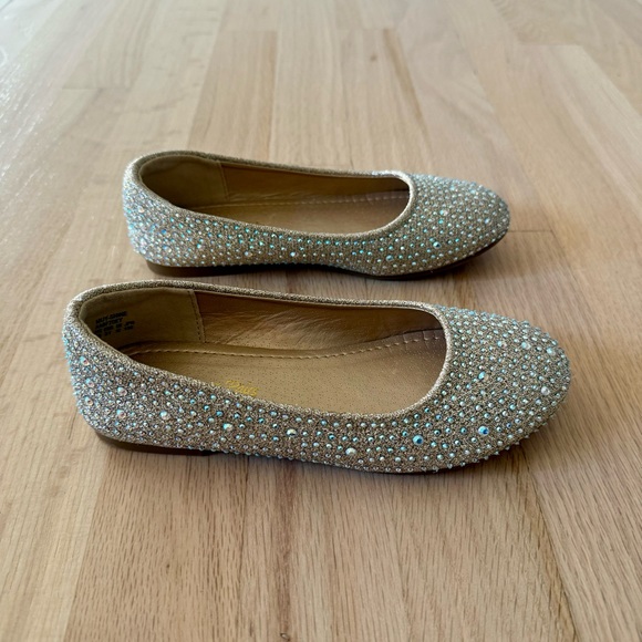 Dream Pairs Girls Glitter Slip On Ballerina Flats, Size 13 - Picture 14 of 16